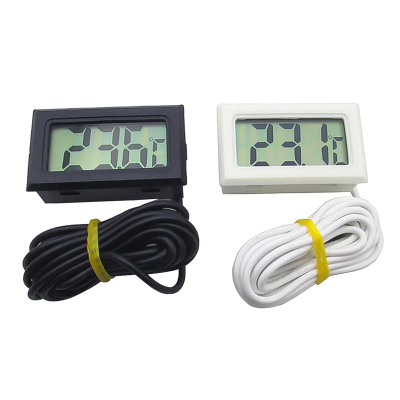 

Junejour 1Pcs LCD Digital Thermometer Waterproof Freezer Aquarium Thermometer 2 Seconds Refresh Digital Sensor Weather Station
