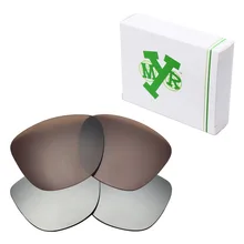 2 пары mryok против царапин ПОЛЯРИЗОВАННЫЕ замены Оптические стёкла для Oakley Frogskins Солнцезащитные очки для женщин Серебряный Титан и бронзовый коричневый