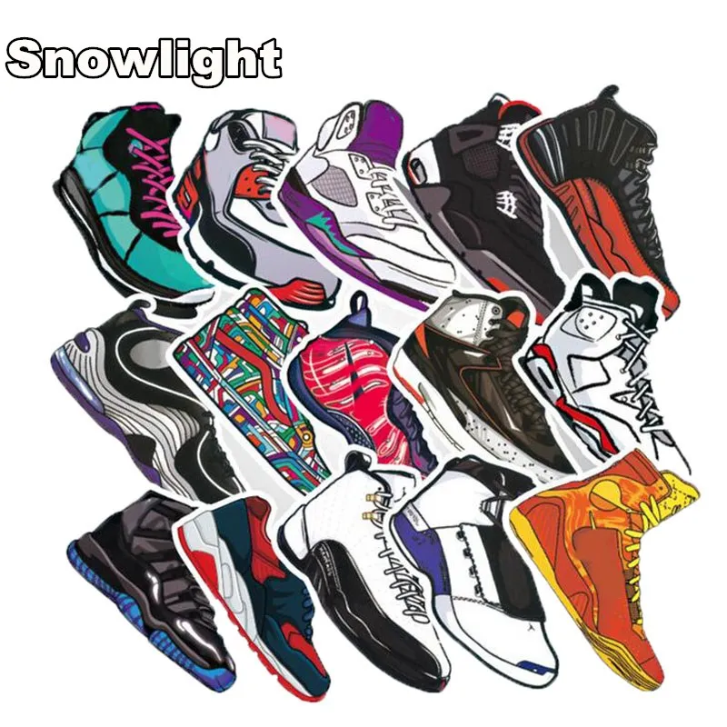 50pcs/set Funny Fashion SNEAKER Basketball AJ Waterproof Stickers For Suitcase Refrigerator Skateboard Laptop Decal Sticker