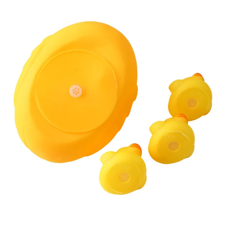 4 шт. Детские водяные игрушки плавающие детские игрушки для игры в воде Желтая резиновая утка Ducky детская Ванна игрушка для детей Сжимаемый писклявый звук бассейн