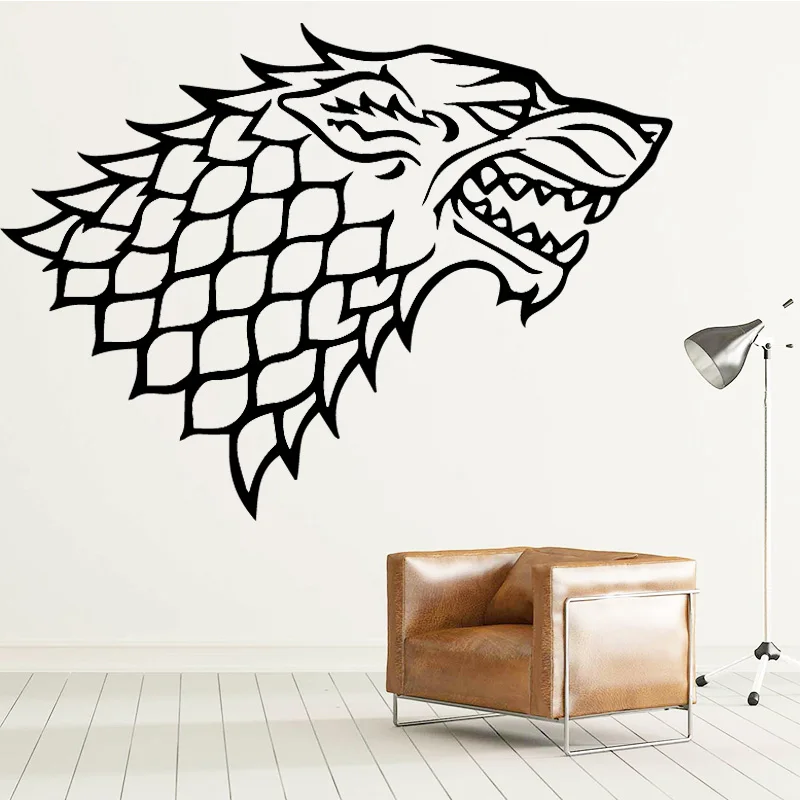 

Lion's Head Vinyl Wall Stickers for Man Adhesive Removable Living Room Waterproof Wall Decals Home Decor Room Accessories PVC