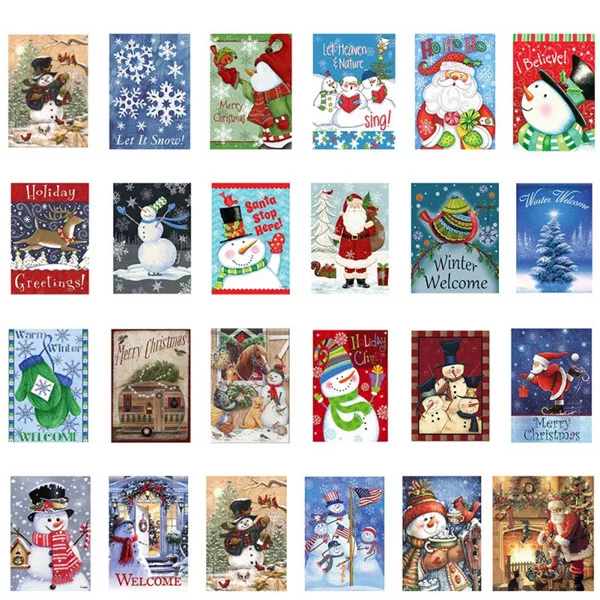 Decorative Christmas Yard Flag 12" x 18" SNOW Decorative Christmas Yard Flag 12" x 18" SNOW