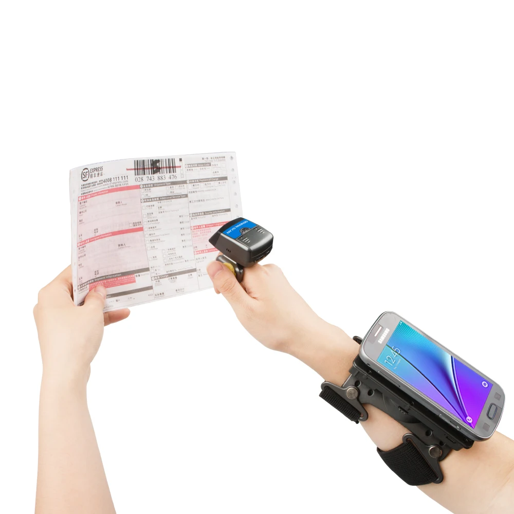 

Generalscan GS R1000BT-PRO 1D Laser Mini BT Longer Scanning Distance Ring Barcode Scanner with Wireless Armband AB1000