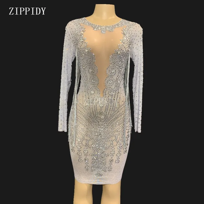 silver dress outfit