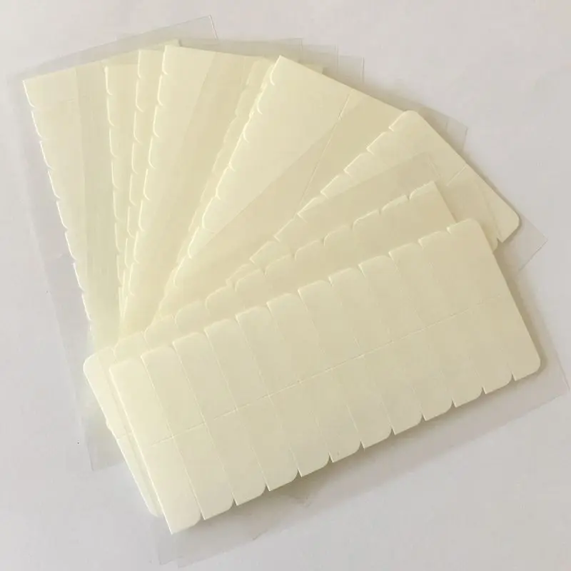 2019 New No SHINE white hair extension adhesive tape 10 sheets 0.8cm*4cm waterproof tape for hair extension