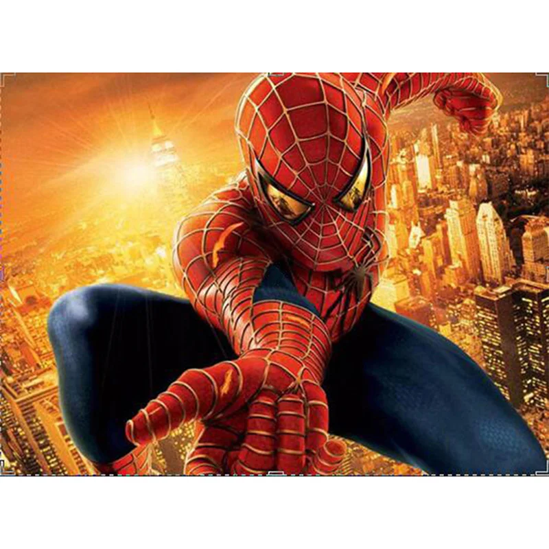 

3D Cross Stitch Mosaic Spiderman Full Square/Round Diamond Embroidery Diamond Painting Full Display 5D Rhinestone Home Decor