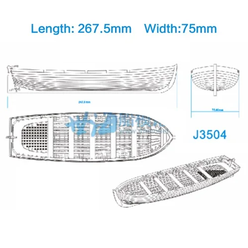 Деревянные комплекты моделей кораблей для взрослых модели-деревянные лодки 3d лазерная резка детские развивающие игрушки комплект модели корабля Масштаб 1:35 спасательная лодка - Цвет: J3504