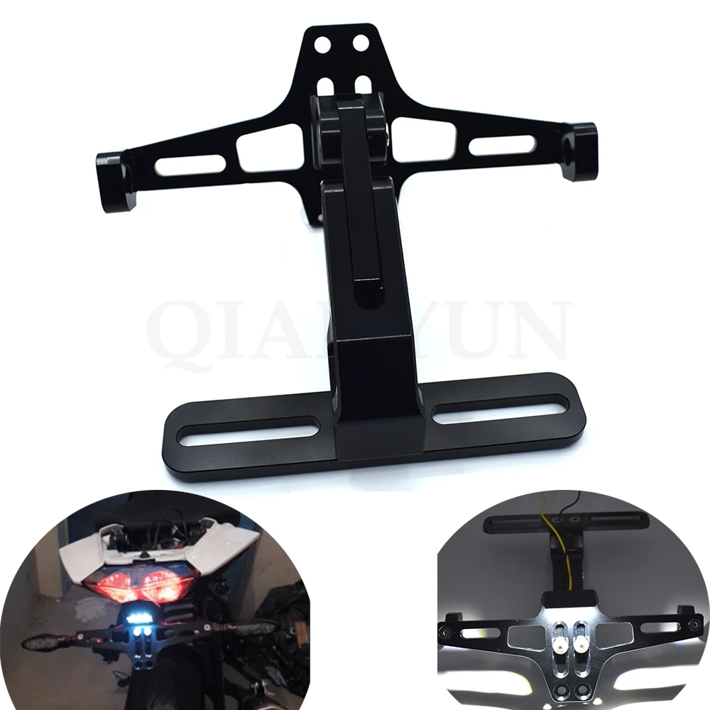 

Universal CNC Alumium Motorcycle License Plate Bracket Holder with LED Light for SUZUKI GSXR 1000 600 GSXR1000 GSXR600 GSXR750