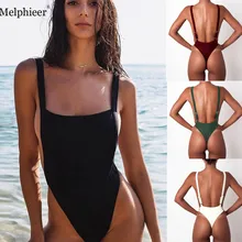 Девушки повязку, Одна деталь купальник Для женщин Монокини Купальники сексуальный купальник Maillot De Bain стринги снизу S-L