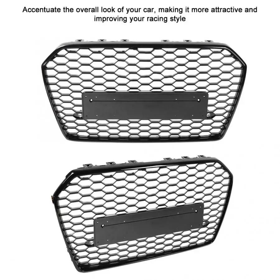 Сетчатая Решетка переднего бампера автомобиля решетка для Audi A6/S6 автомобильные аксессуары для RS6 стиль