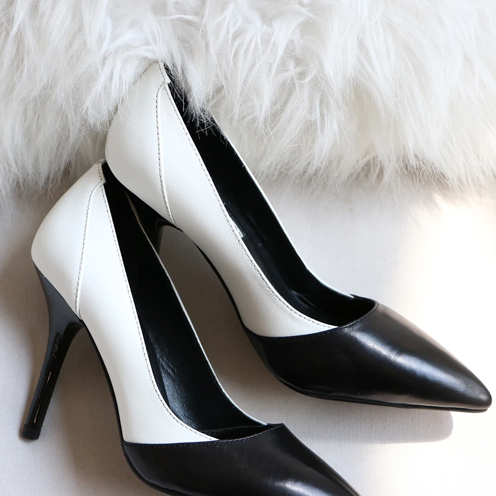 Pointed High Heels/Women's Pumps Are Designed For Sexy Fashion Women For Parties And Made Of Genuine Leather 2019 MANGOYISA