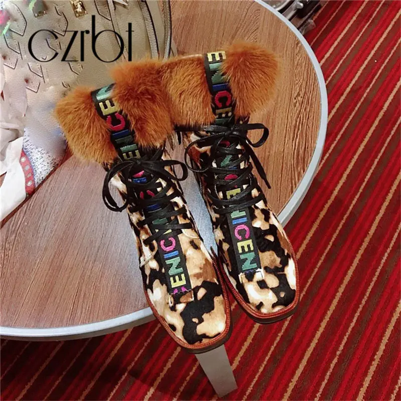 

CZRBT 2018 winter women's shoes fashion zipper high-end customized full-leather ankle boots women's shoes casual thermal boots