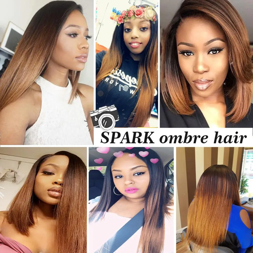 Spark 1B/4/30&1B/4/27 Ombre Brazilian Straight Hair 1/3/4PCS Remy Hair Weave Bundles 100% Human Hair Extensions Hair Weaving Spark 1B/4/30&1B/4/27 Ombre Brazilian Straight Hair 1/3/4PCS Remy Hair Weave Bundles 100% Human Hair Extensions Hair Weaving