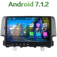 1 din Android 7.1.2 Quad core 10.1” 2GB RAM Bluetooth MP3 MP4 Bluetooth Stereo Multimedia Radio Player HD For Honda CIVIC 2016