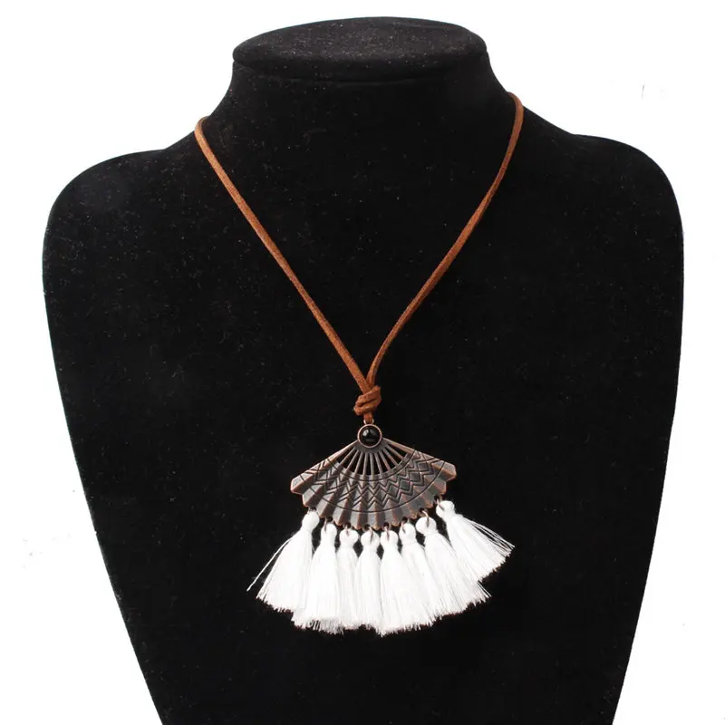 

2018 Tassel Necklace For Women Vintage Wholesale Necklace Boho Bohemian Necklace Ethnic Vintage Fashion Jewelry gift