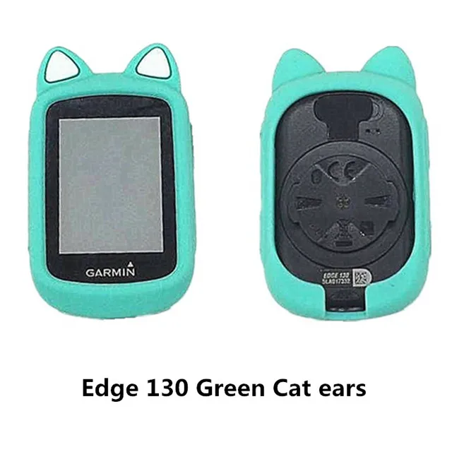 Edge 130 green Garmin Edge 130 Дорожный/горный велосипед, код стола, силиконовый чехол, кошачьи уши, стиль, не - Цвет: Edge 130 green