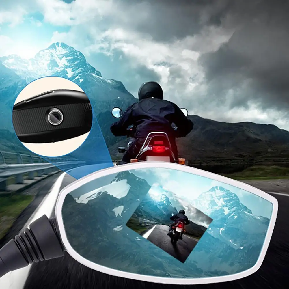 

1Pair Motorcycle Driving Recorder Rearview Mirror HD Camera Video Recorder 2 Lens Camcorder With TF WIFI G-Sensor Reverse Image