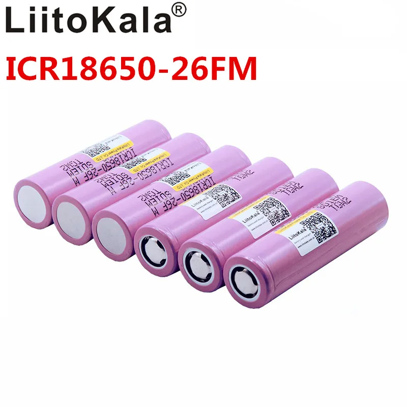 

Liitokala ICR18650-26FM New 100% Original 18650 2600 mAh Lithium Ion 3.7V 18650 2500 Battery