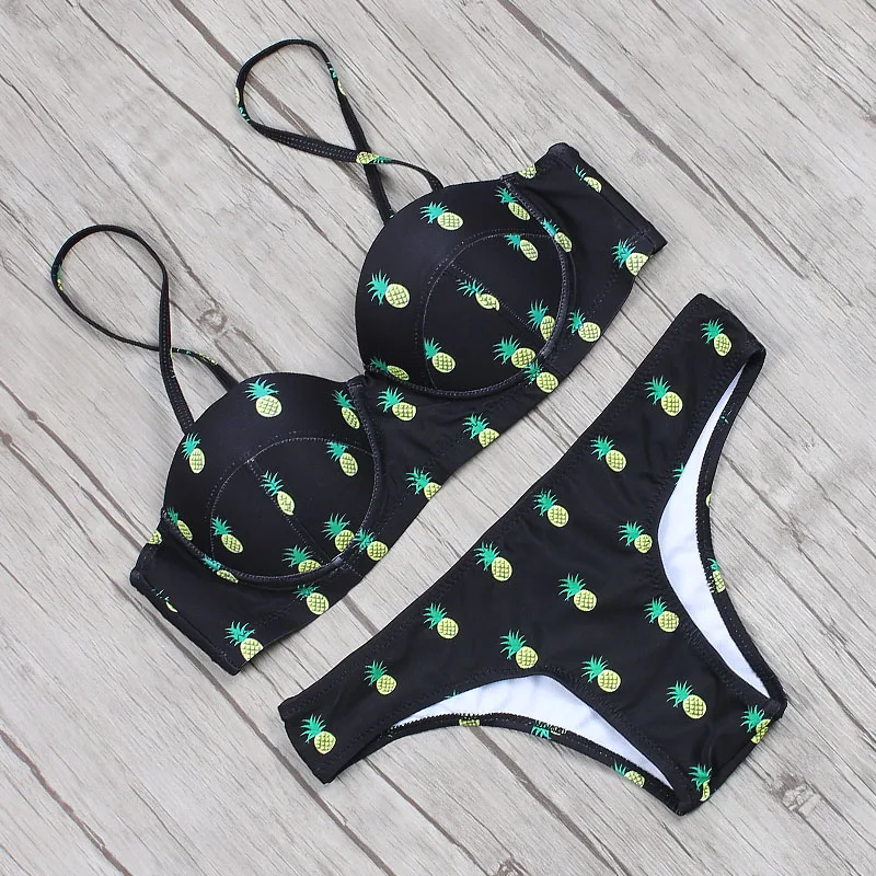 

2017 Push Up Swimsuit For Women New Style Bikinis Set Swimwear Lady Bathing Suit Female Surfing Swimming Suit Women Swim Wear