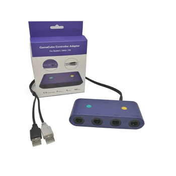 

Ruitroliker 5pcs 4 ports Player for GameCube Controller Adapter for Wii-U and switch NS - Plug & Play Game Accessories