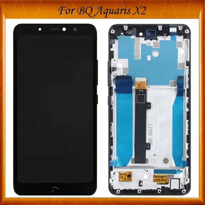 

100% Tested Well LCD For BQ Aquaris X2 LCD Display Touch Panel Screen Assembly Repair Parts With Frame