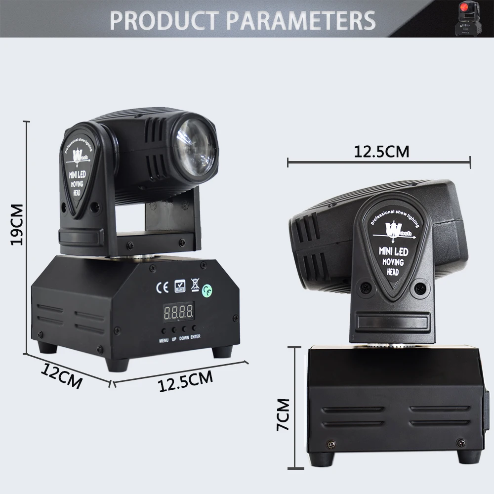 Мини-светильник с движущейся головкой 10 Вт светодиодный RGBW 4в1 DMX 512 11/13 каналов стробоскоп профессиональное DJ оборудование(2 шт./лот