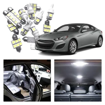

9 PCS LED Light Bulbs KTI For 2010-2012 Hyundai Genesis White Red Blue Car Interior Kit Map Dome Trunk License Plate Lamp
