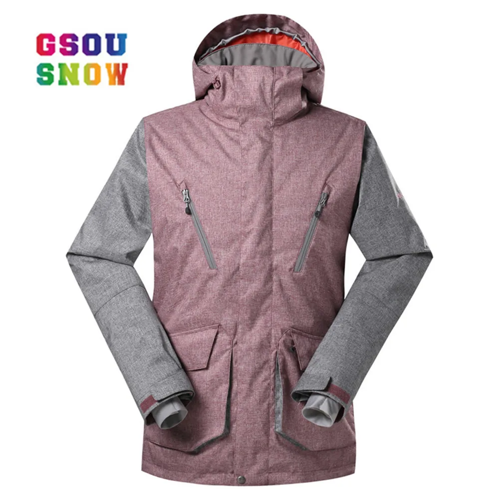 Gsou Snow skiing jacket male snowboard jacket Gsou Snow waterproof 10000 Ski Jacket Men snow coat outdoor skiing Winter wear