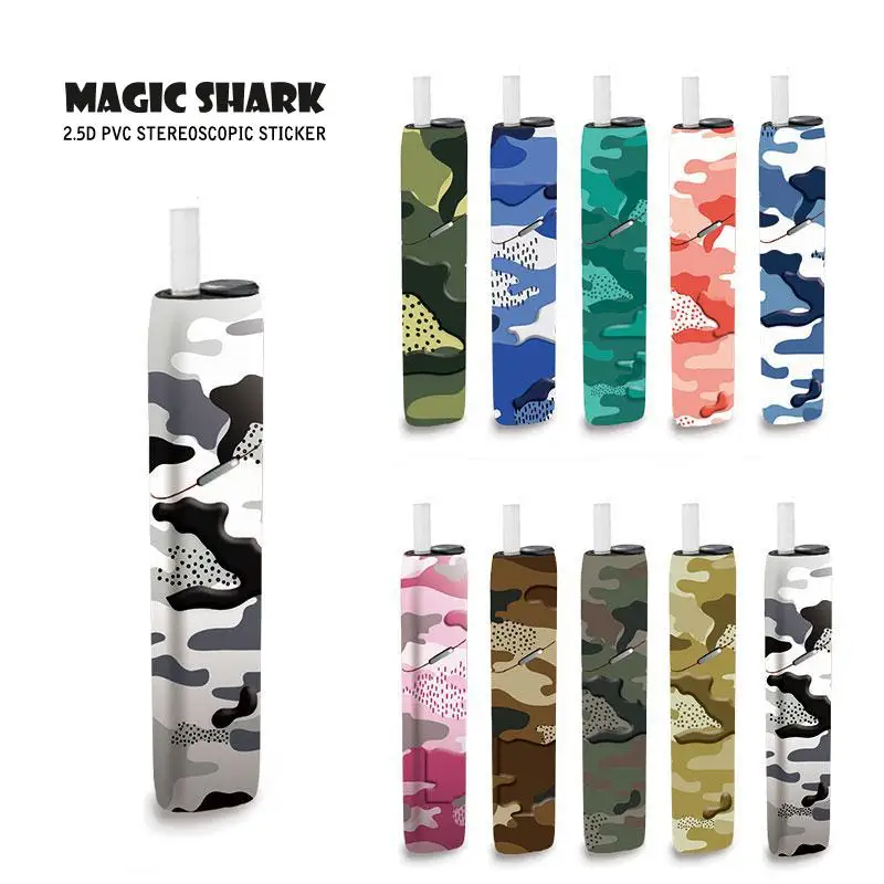 

Magic Shark Army Military Sticker Stereo Film Printing Sticker Skin For IQOS 3 IQOS3 Multi Electronic Cigarette Accessories