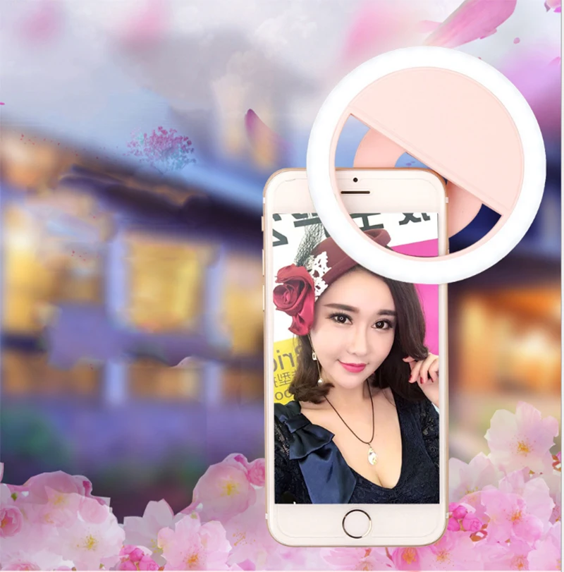 

Clip on Selfie Ring Light [Rechargeable Battery] with 36 LED for Smart Phone Camera Round Shape