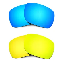 HKUCO для Холбрук солнцезащитные очки поляризованные линзы Сменные синий/24 К золото 2 пары