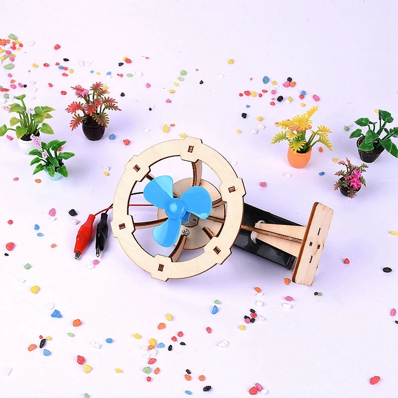 

Technology Small Invention Toys Assembly Wind DIY Electric Floor Small Fan Puzzle Toy Model Set Model Building Kit Toys - TOY135