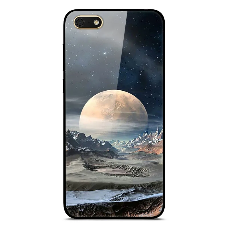 1 Для huawei Y5 Lite чехол из закаленного стекла Мягкий Бампер Жесткий ПК задняя крышка для huawei Y5Lite Y 5 Lite DRA-LX5 чехол для телефона s - Цвет: 1