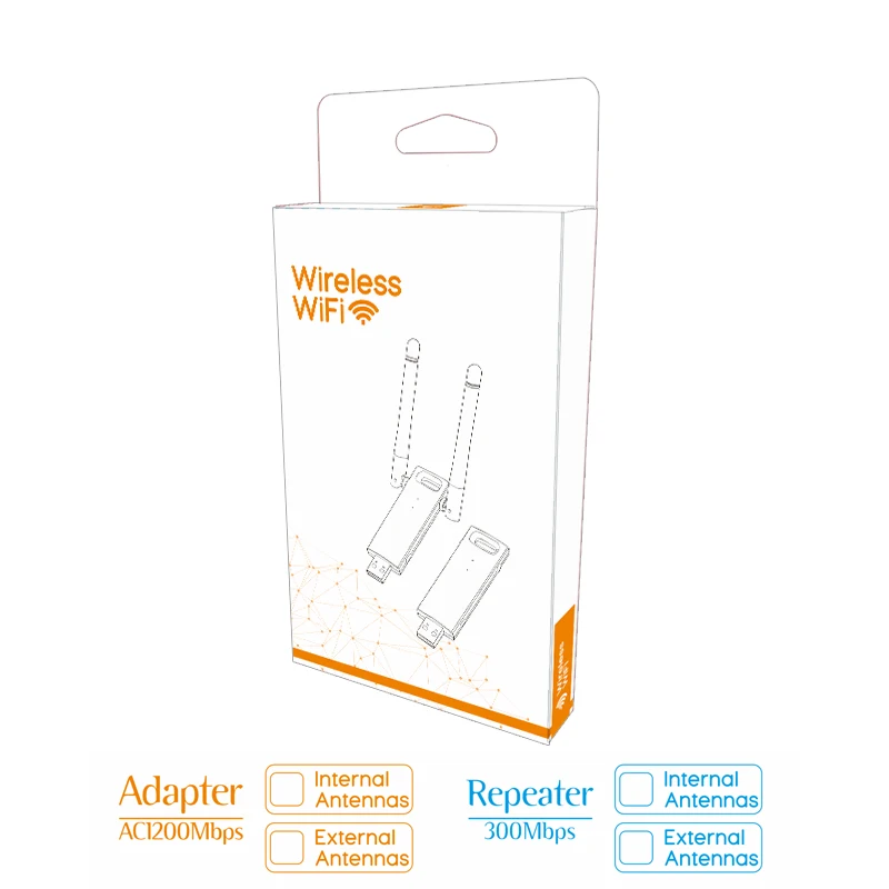 Двухдиапазонный беспроводной USB 3 0 1200 Мбит/с Realtek RTL8812AU Wifi адаптер 2 4G/5 ГГц сетевая