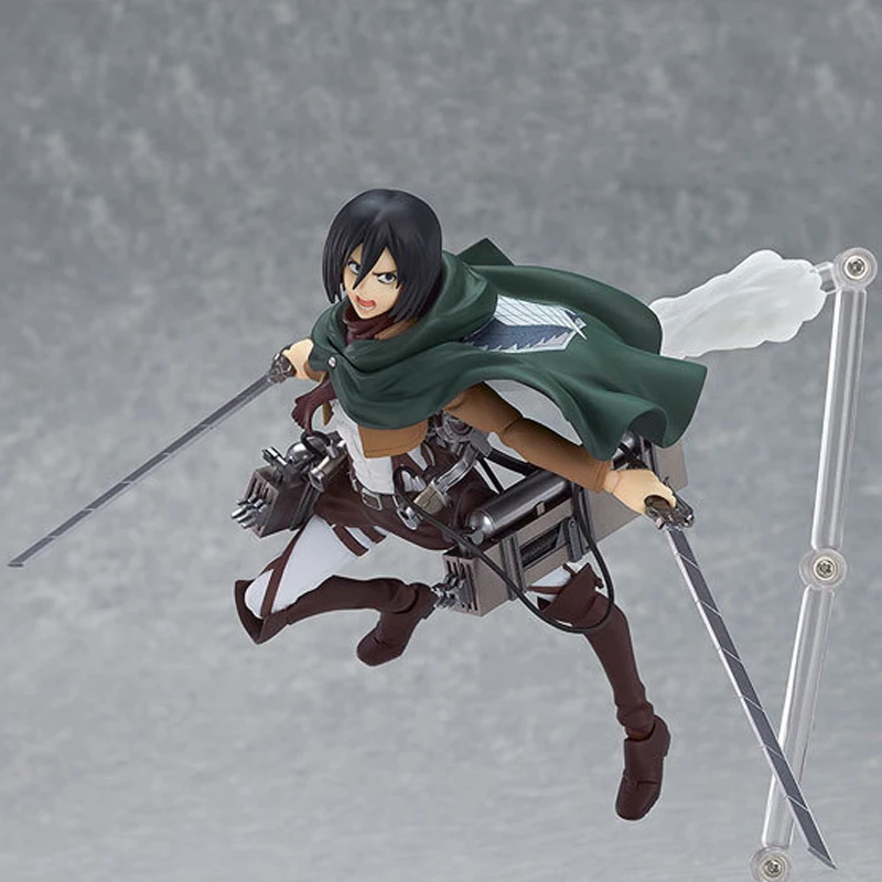 

14cm Anime Attack on Titan Shingeki no Kyojin Mikasa Ackerman Figma PVC Action Figure Collectible Model Toy Doll