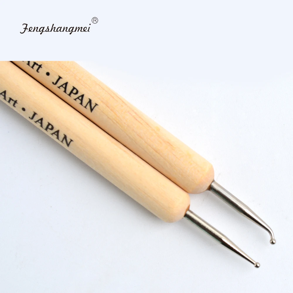 Fengshangmei, 1 пара, две стороны, стразы, точечная кисть для ногтей, Dimond, точечная ручка