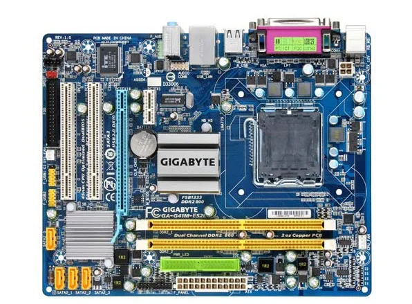 Используется Gigabyte GA-G41M-ES2L оригинальная материнская плата DDR2 LGA 775 платы G41M-ES2L VGA USB2.0 8G G41 настольная материнская плата