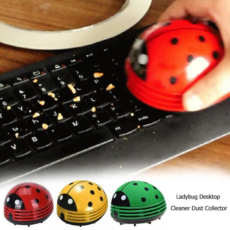 

Ladybug Mini Table Vacuum Cleaner Mushroom Corner Desk Table Dust Vacuum Cleaner For Car Home Computer Sweeper