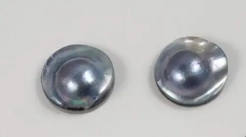 

shipping>>>>Extremely rare fashion 18 mm black grey real mabe pearl sivler stud