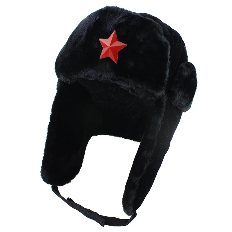 Куртка-бомбер Шапки русский, СССР от Lei Feng(Лея фенг), зимняя шапка солнцезащитные очки-авиаторы на открытом воздухе бомбардировщик ушных лоскутов S-ушанка