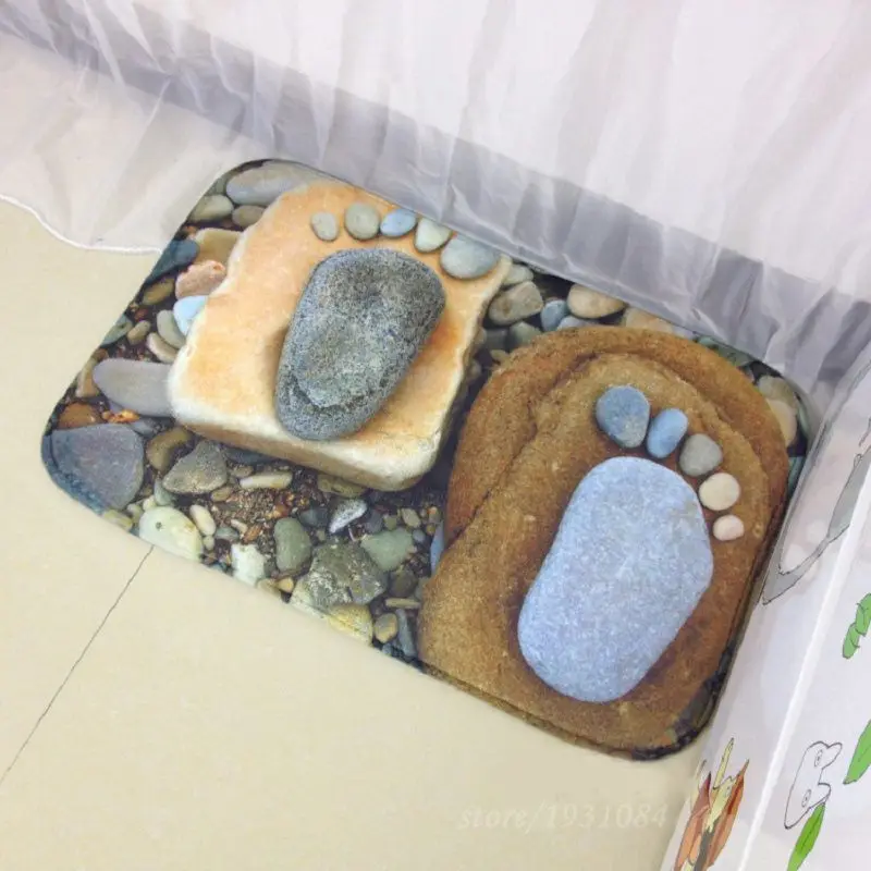 Пасторальный стиль Коврики Vloerkleed 3D ковер для ног камень Alfombras 3d брусчатка ковры для гостиной прямоугольник 40*60 см