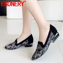 EGONERY/Женская обувь г., летняя новая модная пикантная популярная женская обувь на плоской подошве с острым носком удобная женская обувь размера плюс