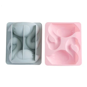 

2 Large Flamingo Silicone Cake Mold Flame Bird Handmade Soap Tool Chocolate Baking Mold Cute Animal Pattern Pink Blue Decoratin