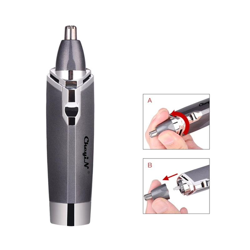 Триммер для носа электробритва, развилкой для триммер, для удаления волос Для мужчин AA Батарея бритвенный станок для носа триммер для носа волос тример режущего инструмента P0
