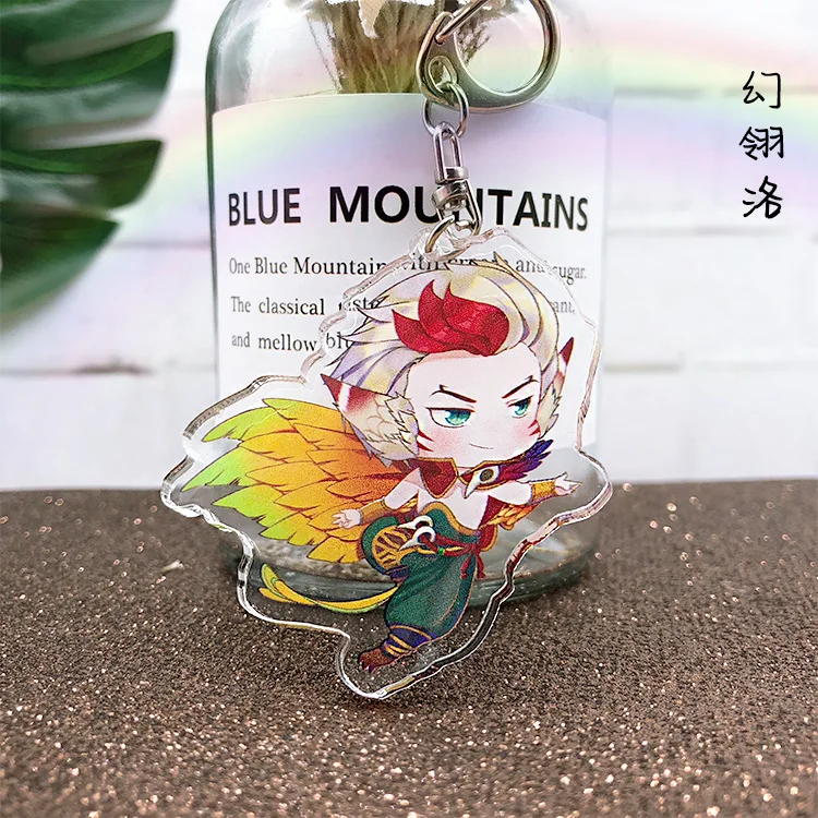 Juego de la Liga de Leyendas llavero de acrílico LOL proyecto Kaisa Irelia divertido lindo colgante accesorio de joyería de Chaveiro Llaveros regalo