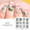 KADS Nail Stamping Plates Flower 013 Summer Lotus Leaf Ripple Image Nail Art Stamp Template Stencil for Nails Manicure 1