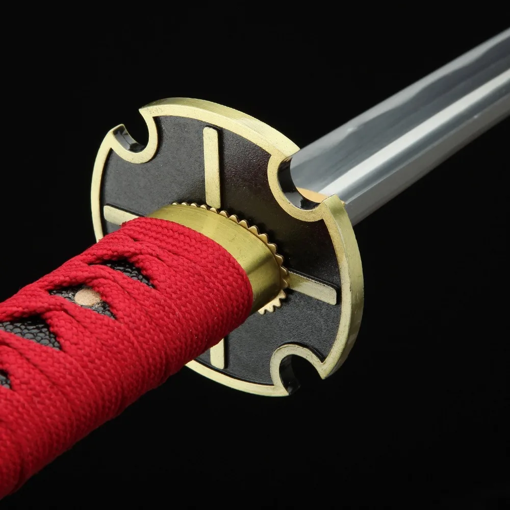 One piece Roronoa Зоро косплей меч сандай китсу японская игра-Аниме Катана 1045 углеродистая сталь острый край лезвия