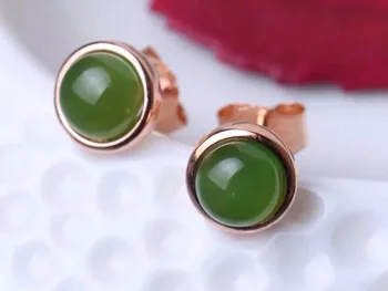 

Natural and nebula biyu earrings, classic semi-circular series, rose gold