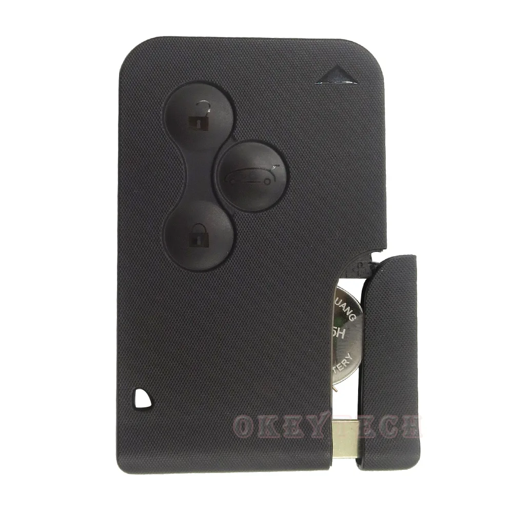 OkeyTech 5 шт./лот 3 кнопки 433 МГц ID46 PCF7947 чип и вставка с маленьким лезвием дистанционного управления смарт-ключ карта для Renault Megane Scenic Grand