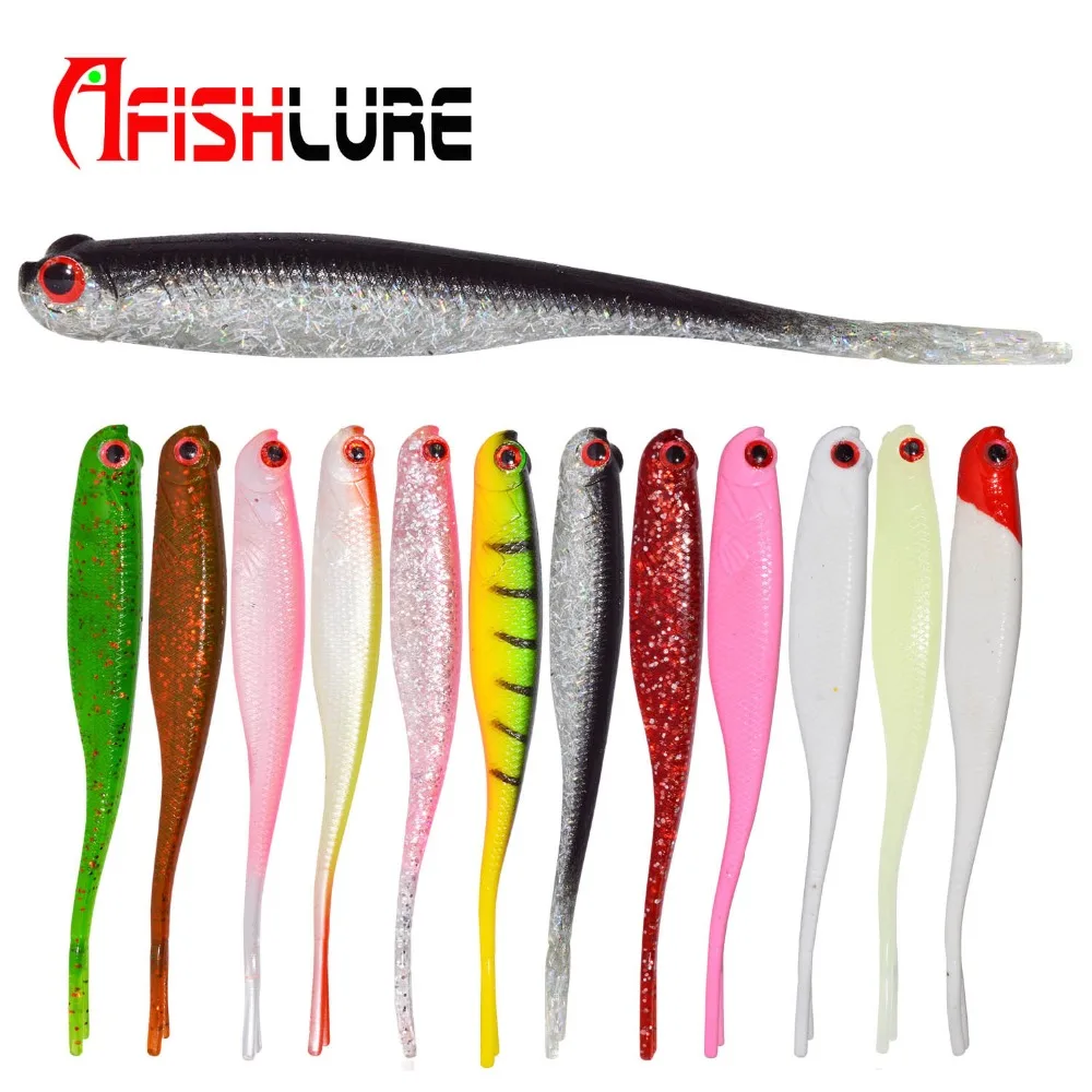 

Big Soft Fishing Lures Artificial Silicone Rubber Soft Baits Fork Tail 115mm 7g 4 pieces AR42